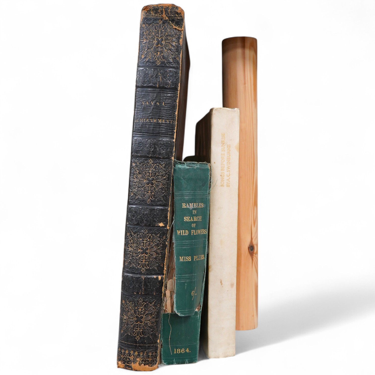 Three books to include Rambles In Search of Wild Flowers and How to Distinguish Them, by Margaret Plues, second edition